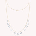 Teardrop Pear Shape Lab Grown Diamond Station Necklace