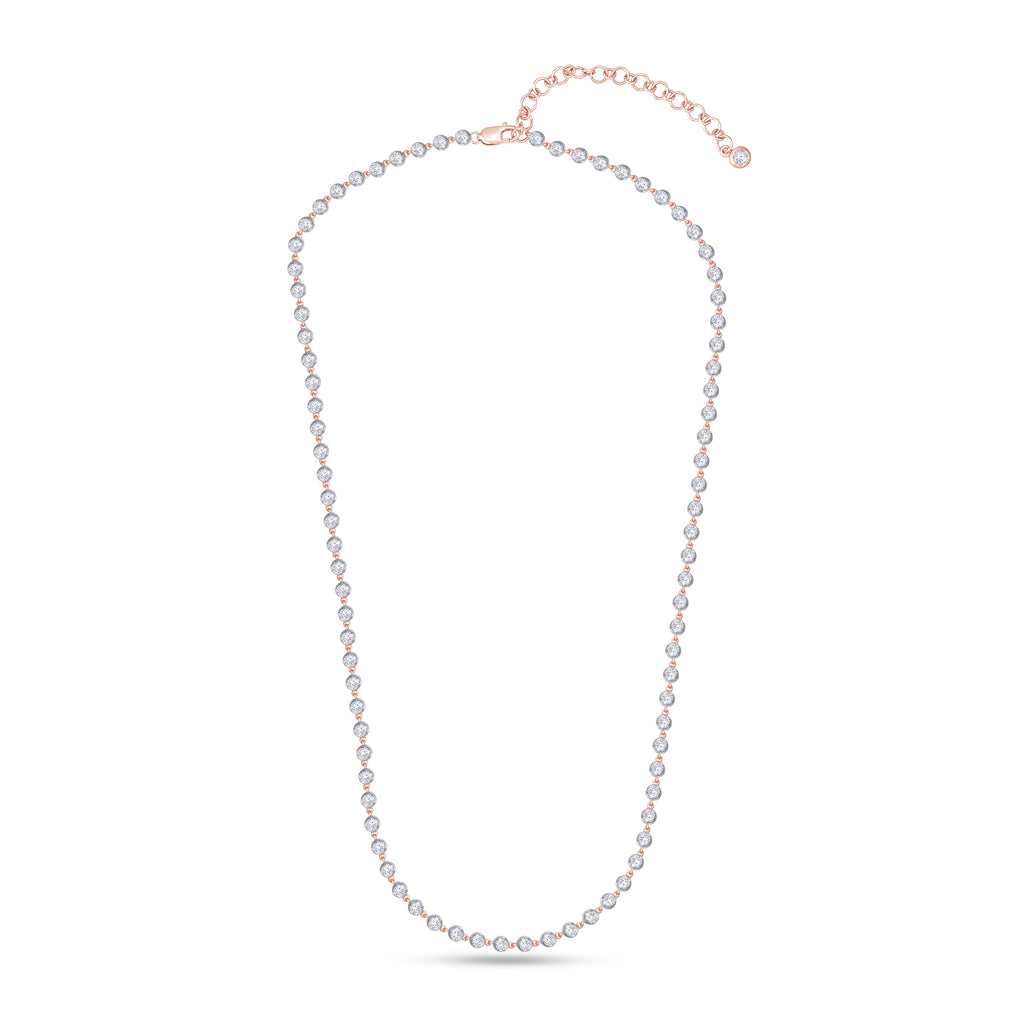 Georgian Necklace for Women Round Cut Lab Grown Diamond Necklace
