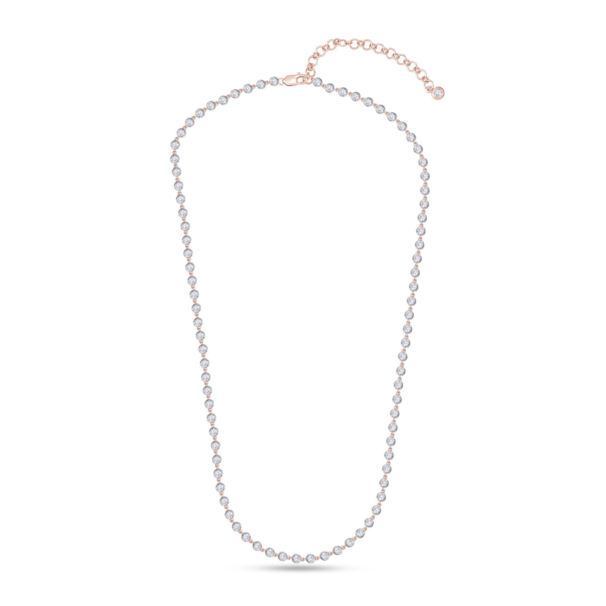 Georgian Necklace for Women Round Cut Lab Grown Diamond Necklace