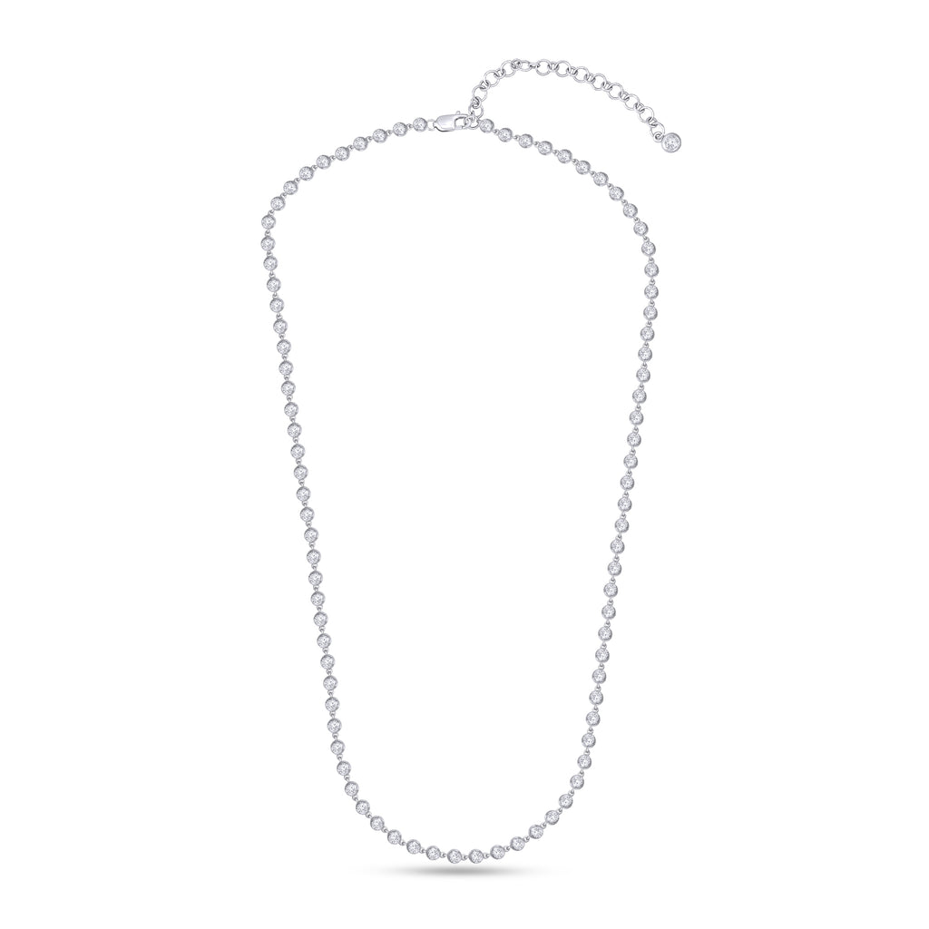 Georgian Necklace for Women Round Cut Lab Grown Diamond Necklace