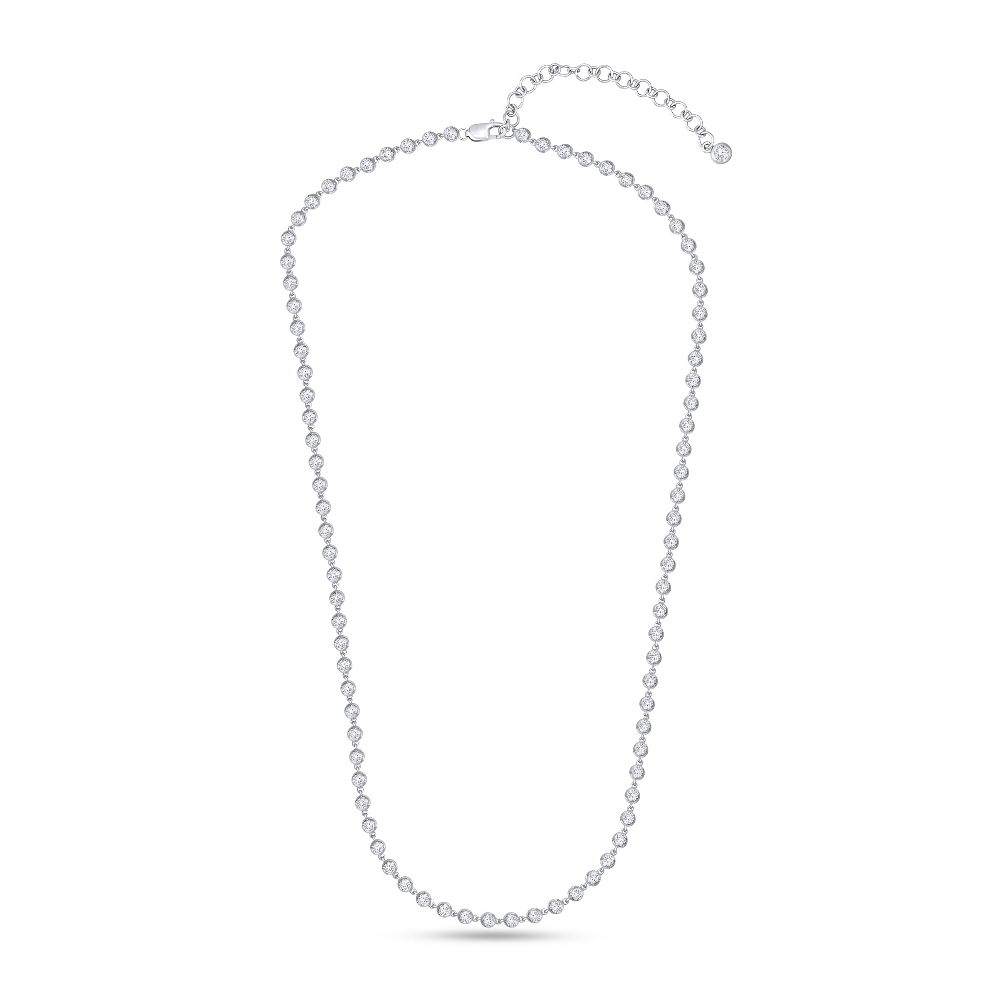 Georgian Necklace for Women Round Cut Lab Grown Diamond Necklace