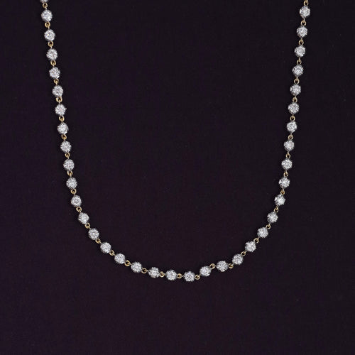 Georgian Necklace for Women Round Cut Lab Grown Diamond Necklace