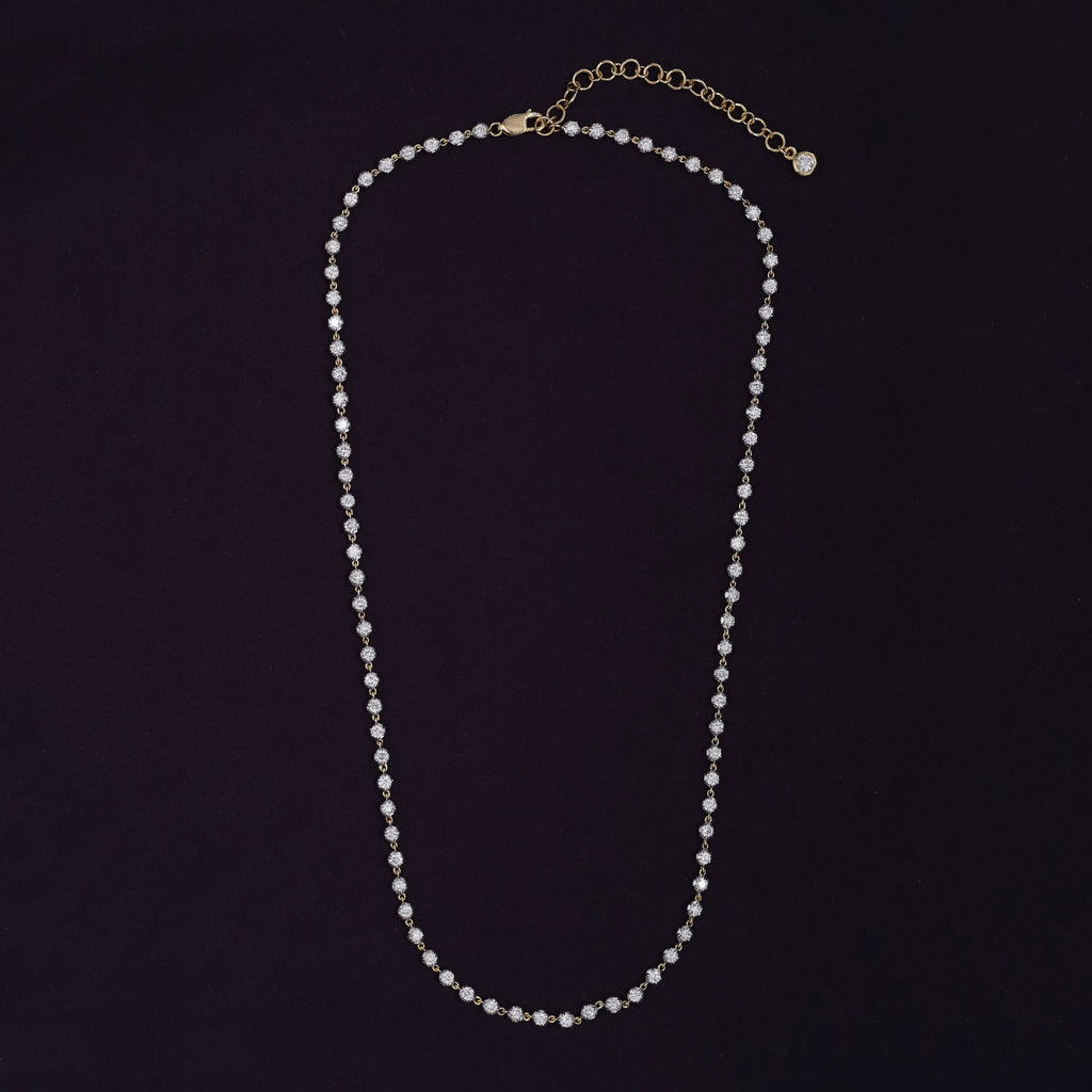 Georgian Necklace for Women Round Cut Lab Grown Diamond Necklace