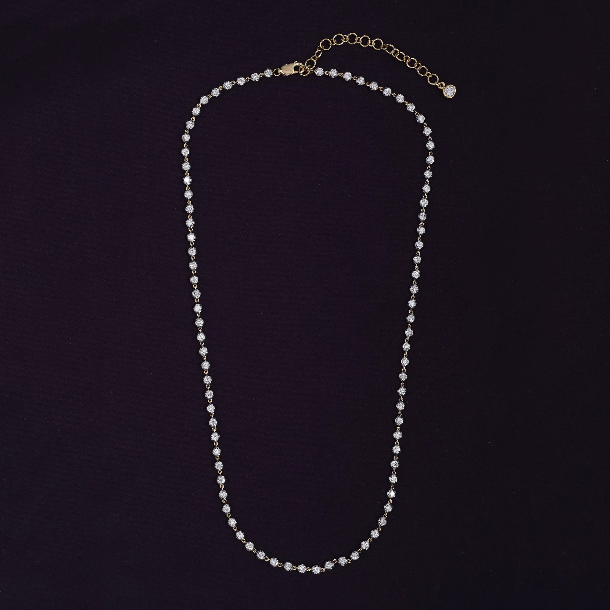 Georgian Necklace for Women Round Cut Lab Grown Diamond Necklace