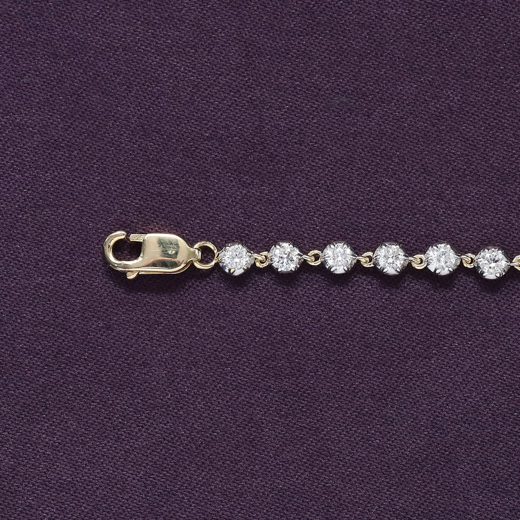 Georgian Necklace for Women Round Cut Lab Grown Diamond Necklace