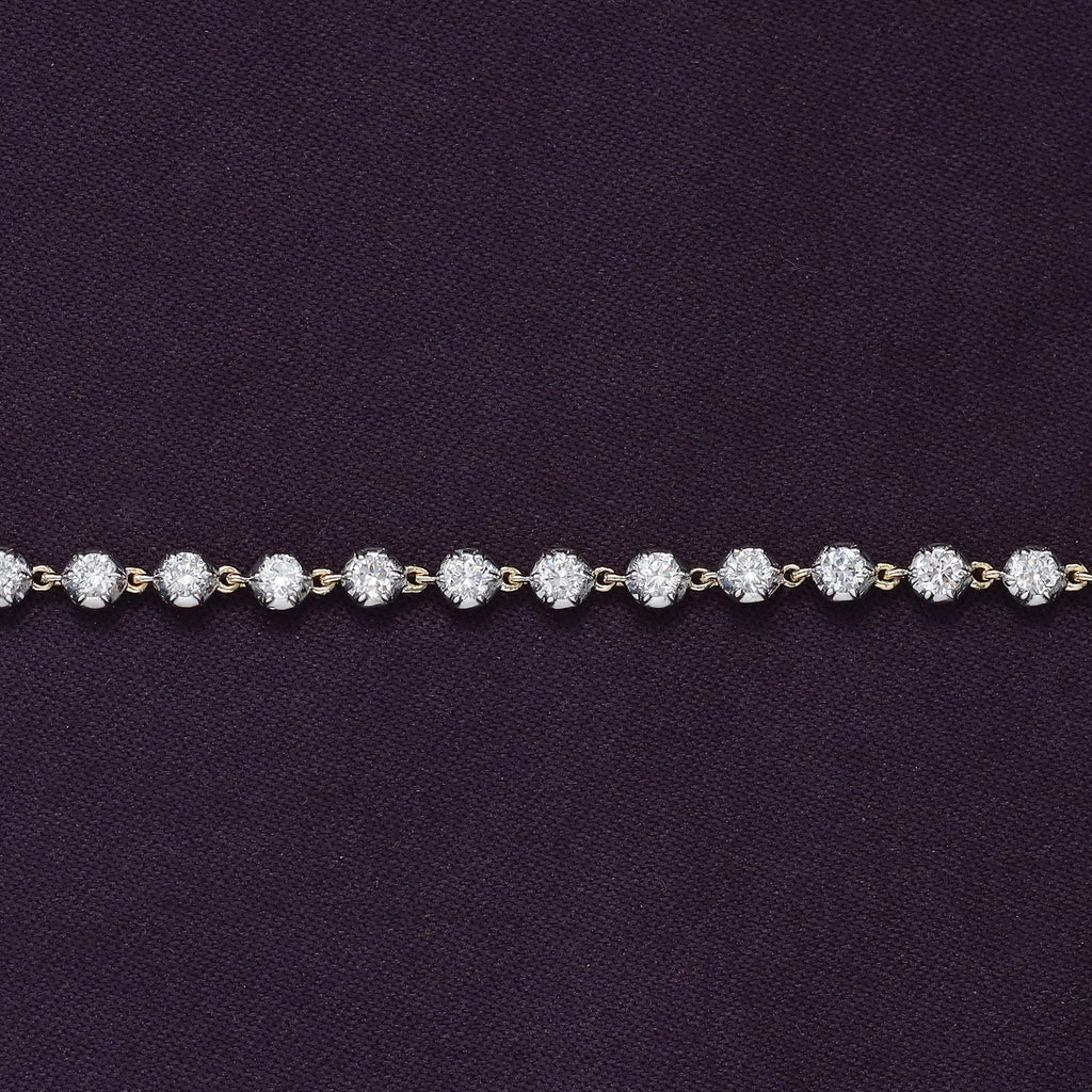 Georgian Necklace for Women Round Cut Lab Grown Diamond Necklace