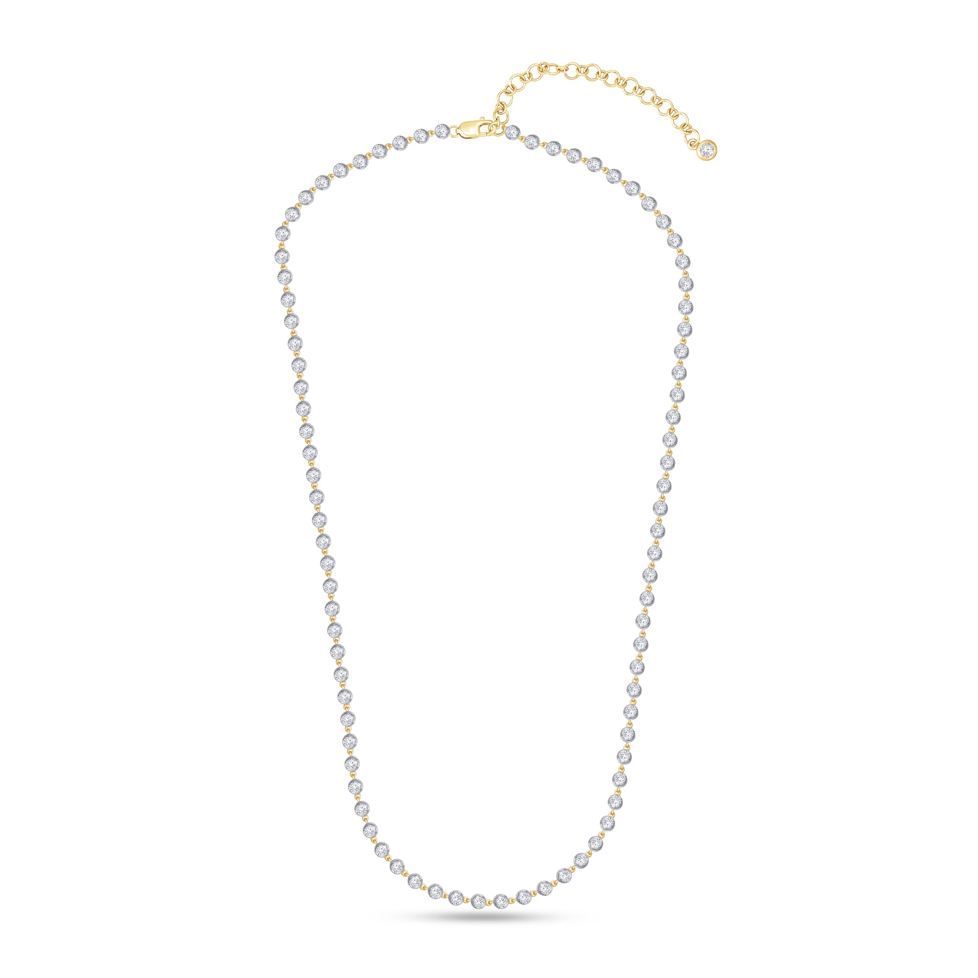 Georgian Necklace for Women Round Cut Lab Grown Diamond Necklace