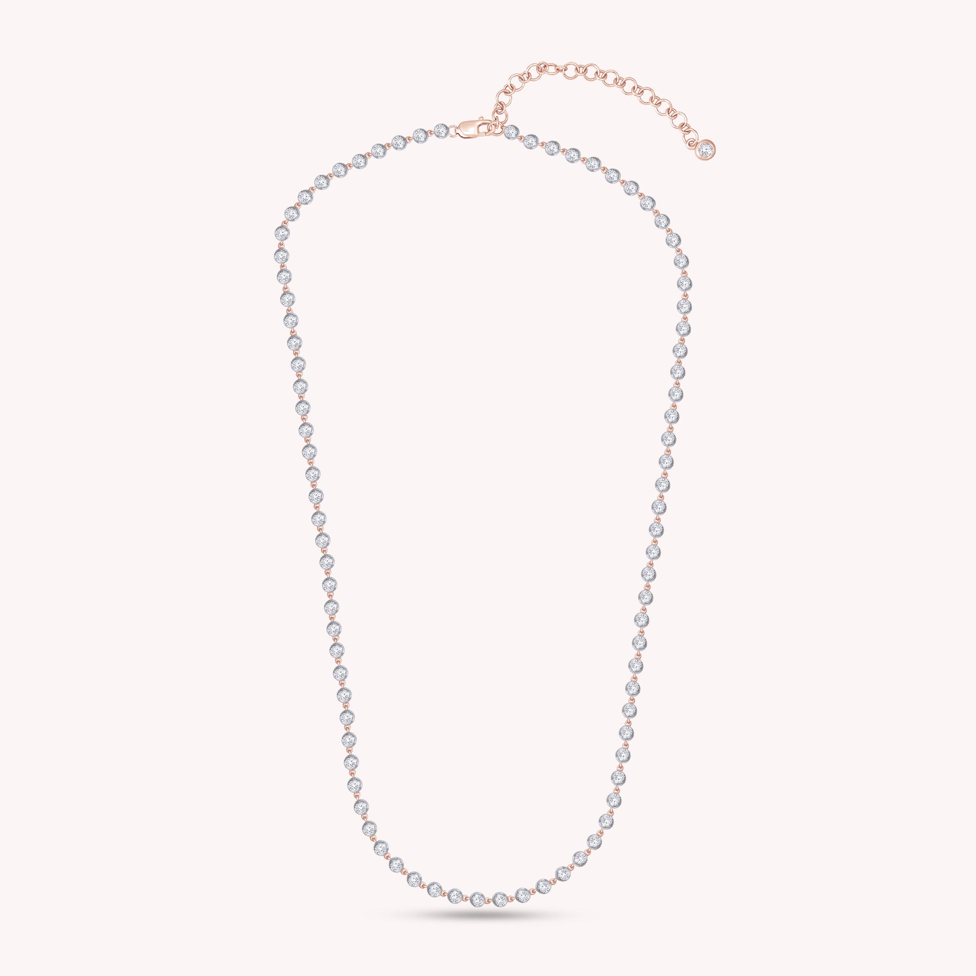Georgian Necklace for Women Round Cut Lab Grown Diamond Necklace