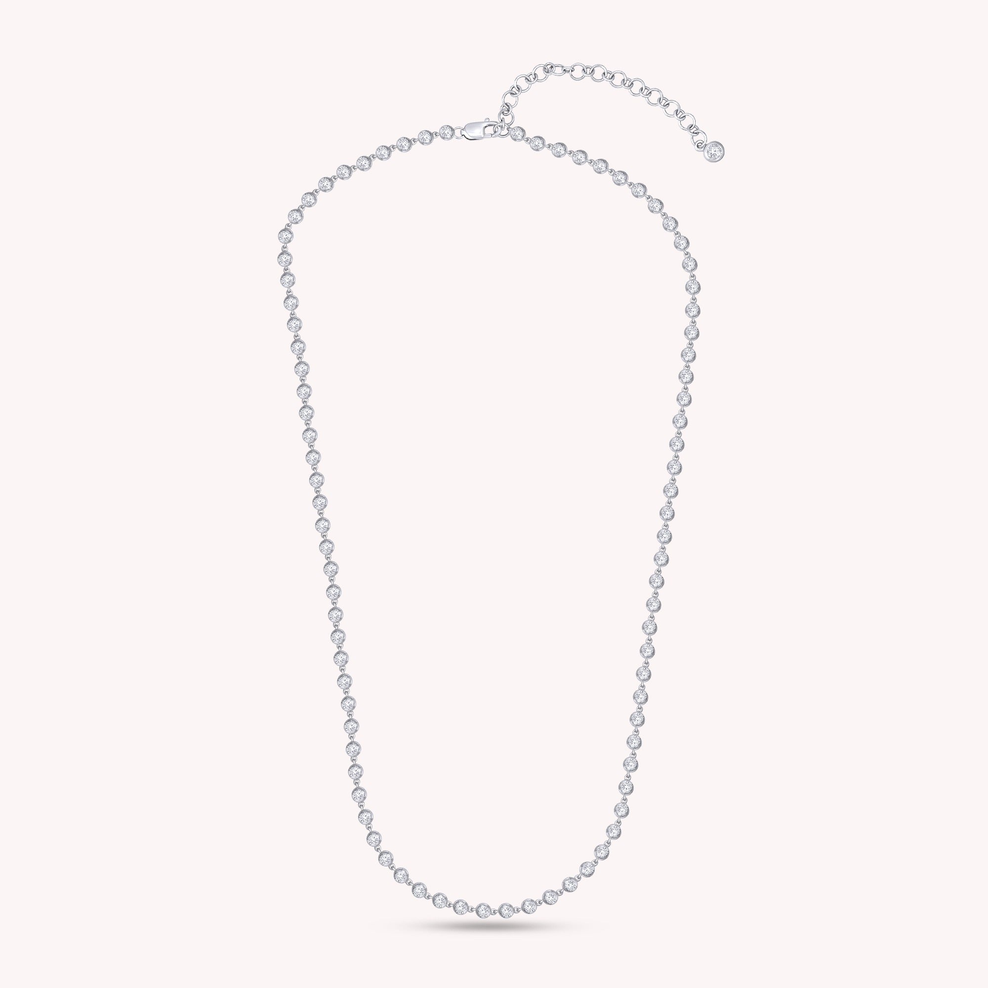 Georgian Necklace for Women Round Cut Lab Grown Diamond Necklace
