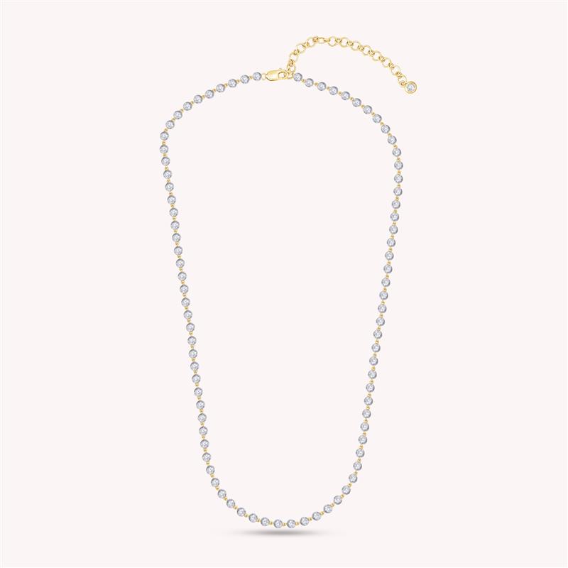 Georgian Necklace for Women Round Cut Lab Grown Diamond Necklace
