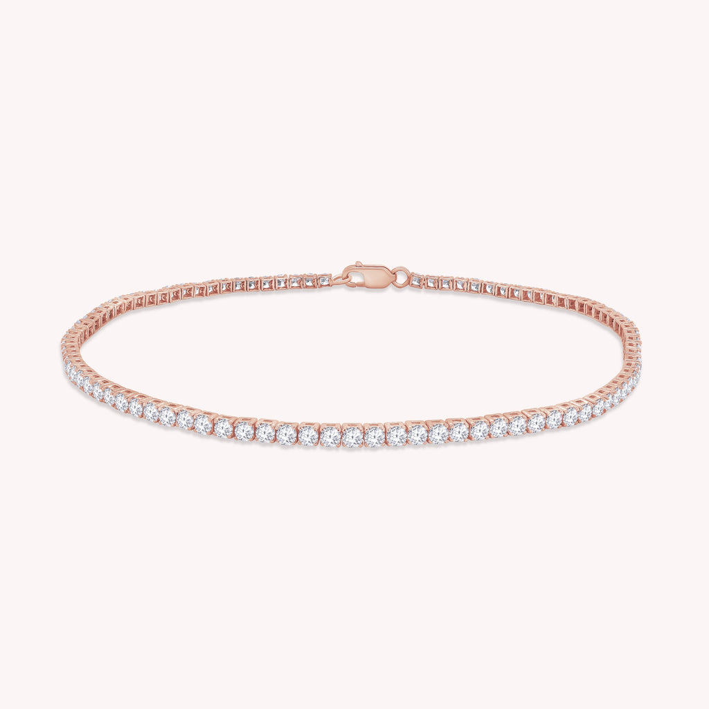 Tennis Bracelet For Women Round Cut Lab Grown Diamond Bracelet Gift For Her