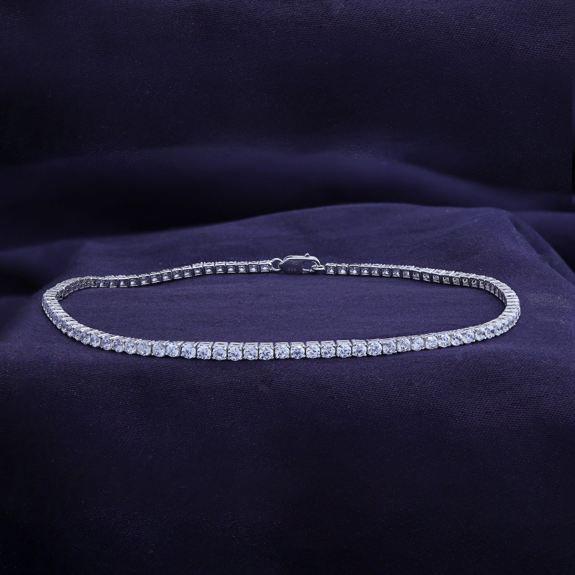 Tennis Bracelet For Women Round Cut Lab Grown Diamond Bracelet Gift For Her