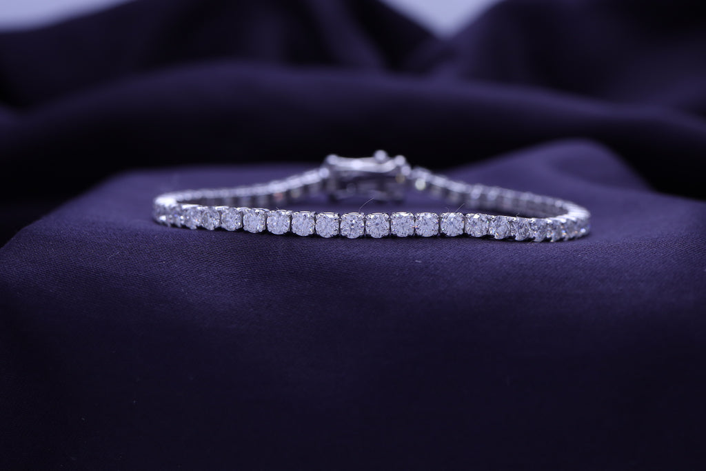 Tennis Bracelet For Women Round Cut Lab Grown Diamond Bracelet Gift For Her