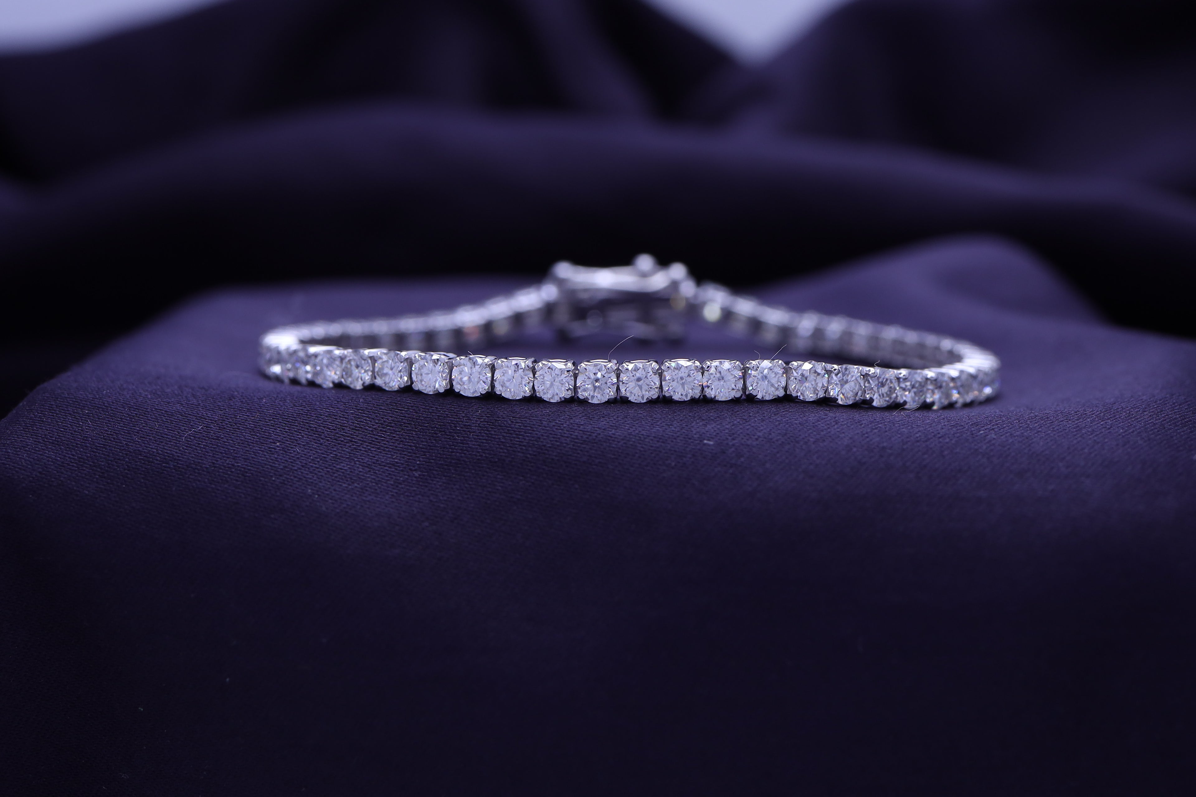 Tennis Bracelet For Women Round Cut Lab Grown Diamond Bracelet Gift For Her