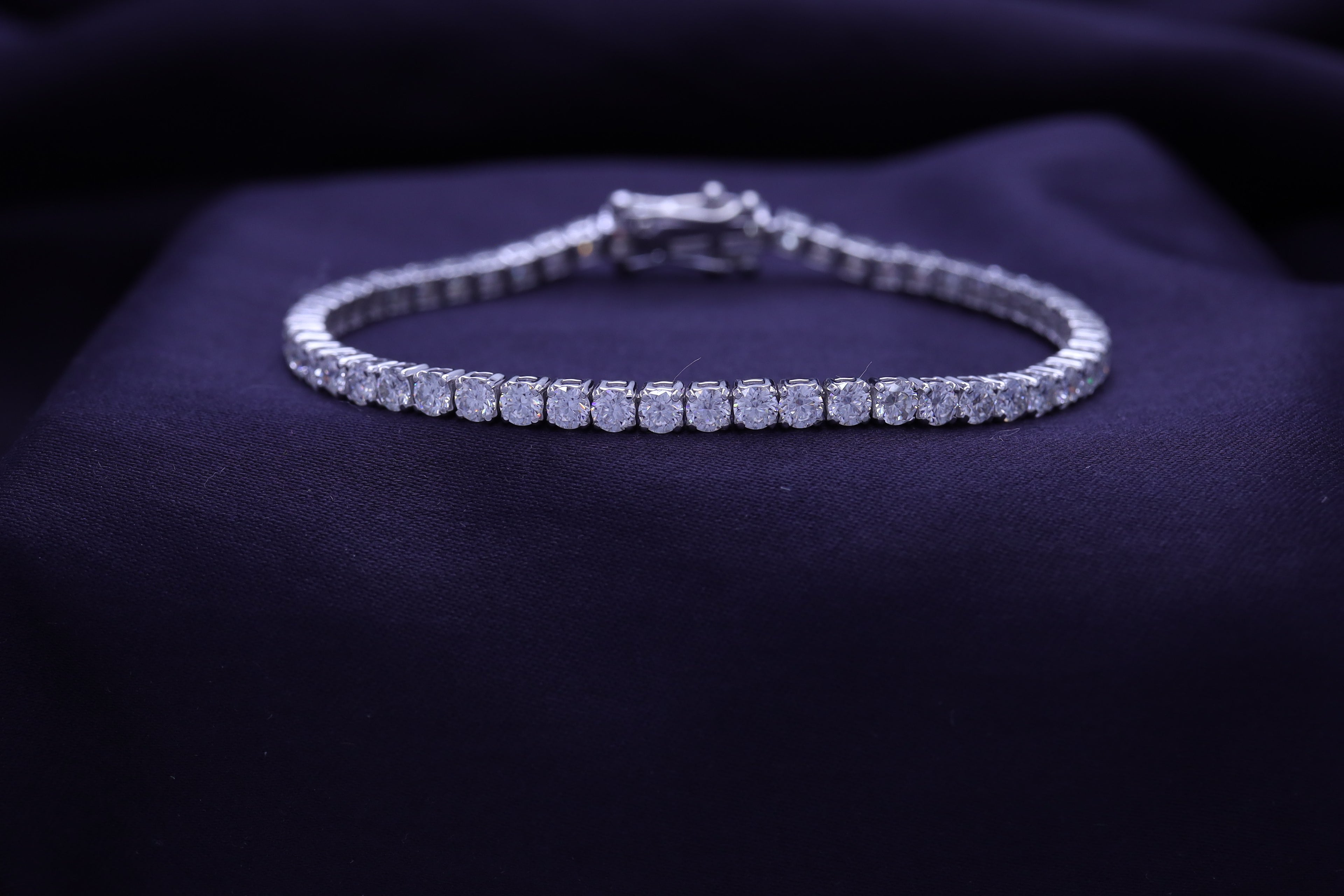 Tennis Bracelet For Women Round Cut Lab Grown Diamond Bracelet Gift For Her