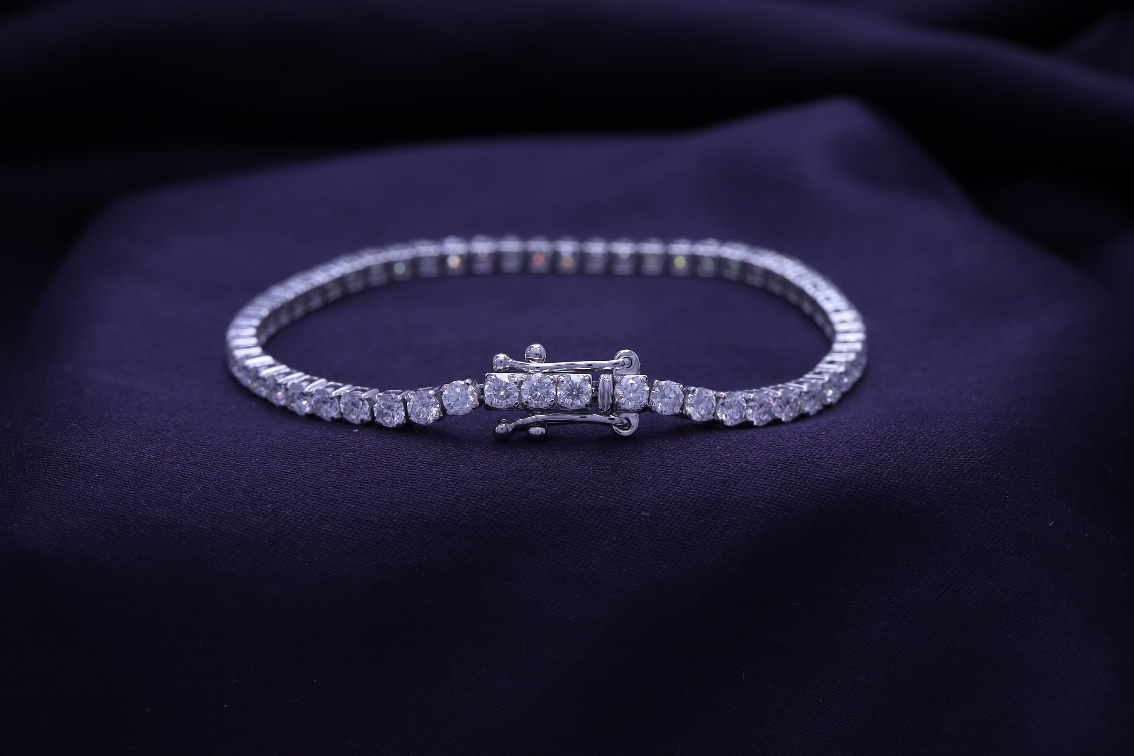Tennis Bracelet For Women Round Cut Lab Grown Diamond Bracelet Gift For Her