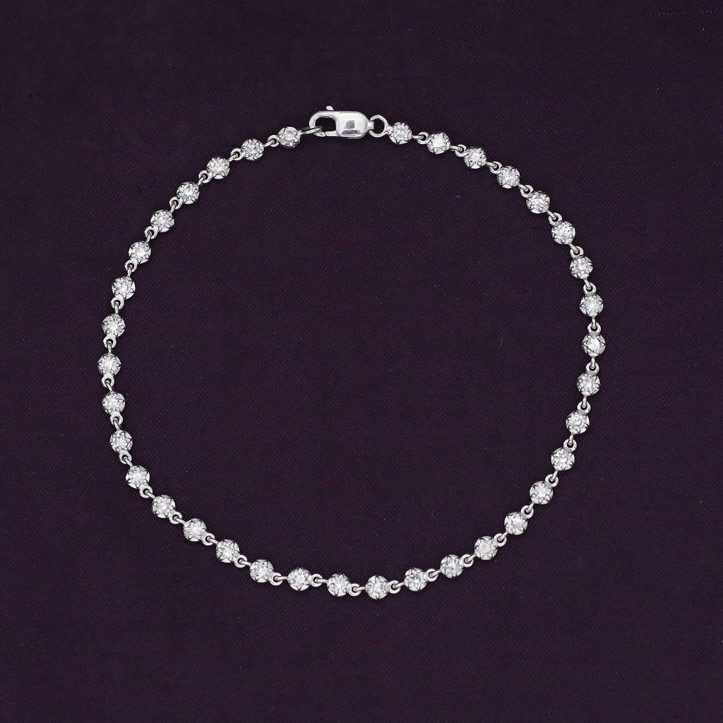 Lab Grown Diamond Georgian Tennis Bracelet