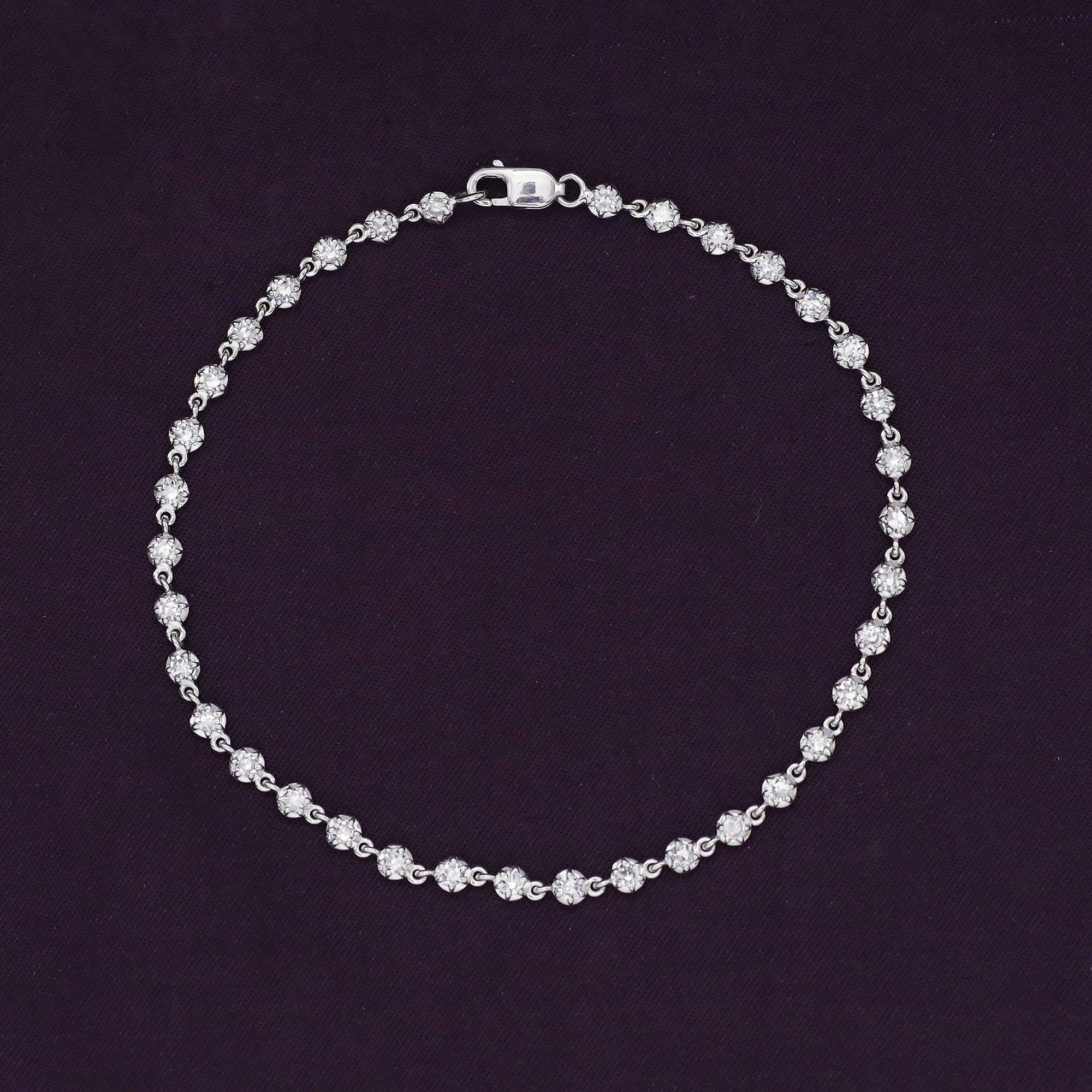 Lab Grown Diamond Georgian Tennis Bracelet