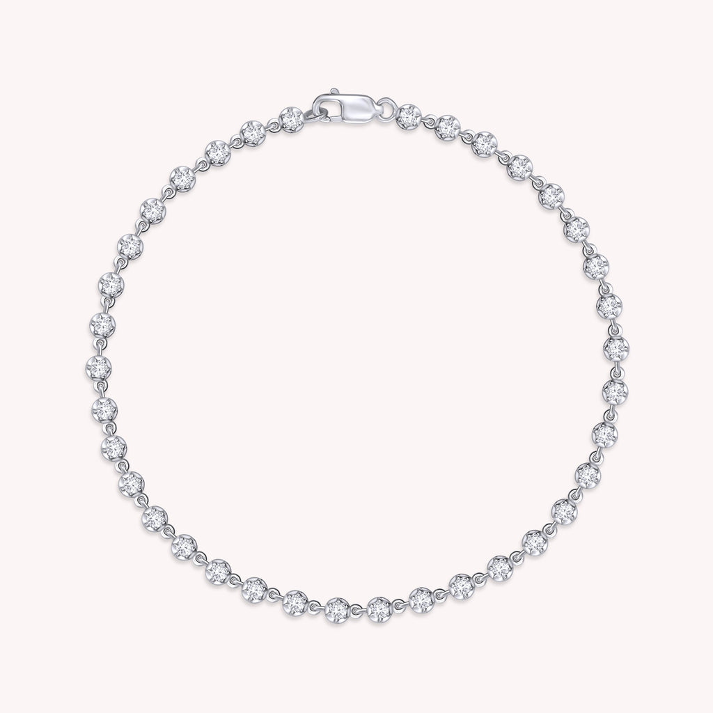 Lab Grown Diamond Georgian Tennis Bracelet
