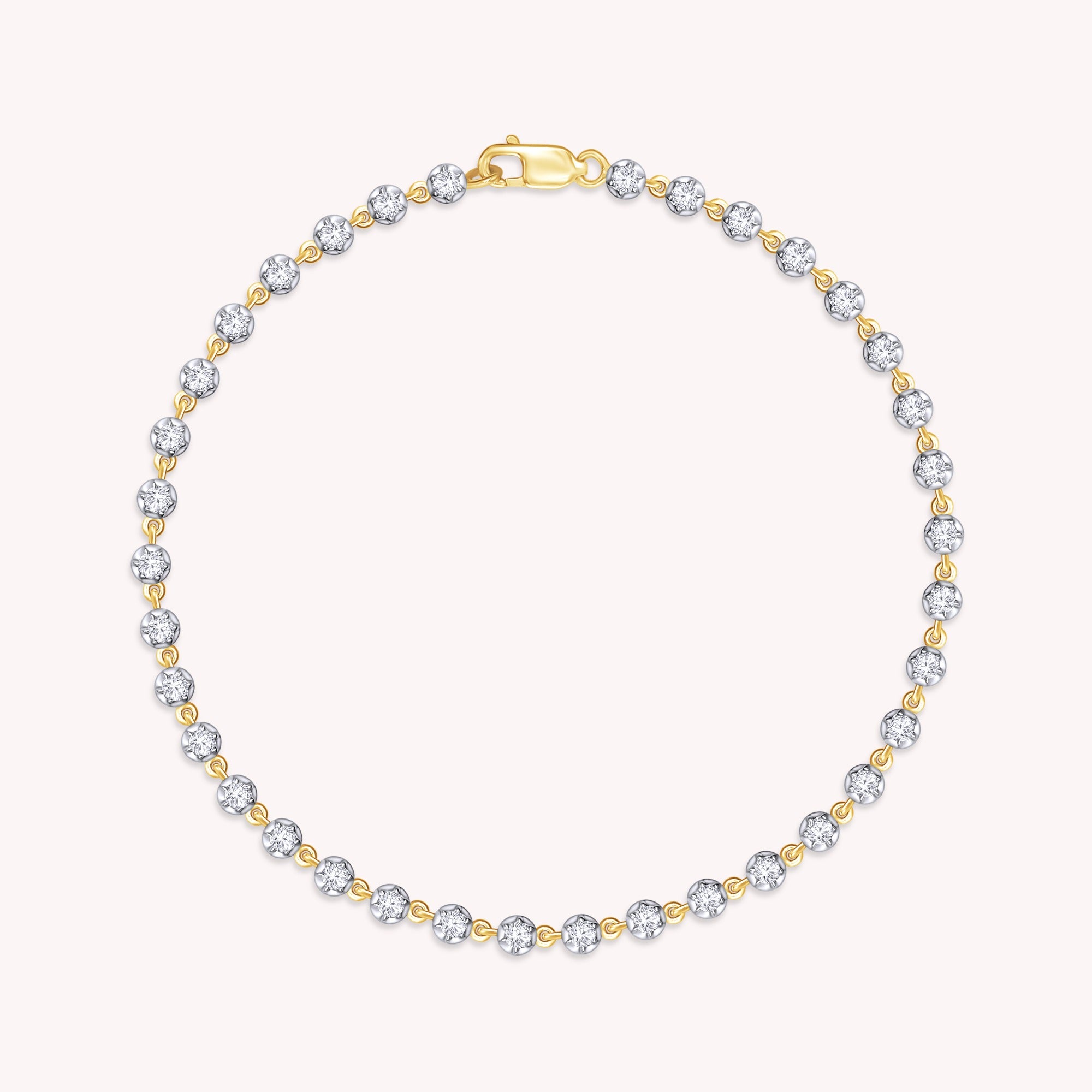 Lab Grown Diamond Georgian Tennis Bracelet