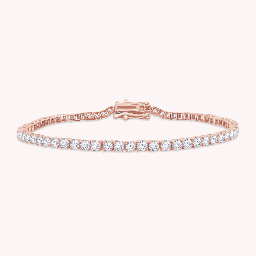 Tennis Bracelet For Women Round Cut Lab Grown Diamond Bracelet Gift For Her