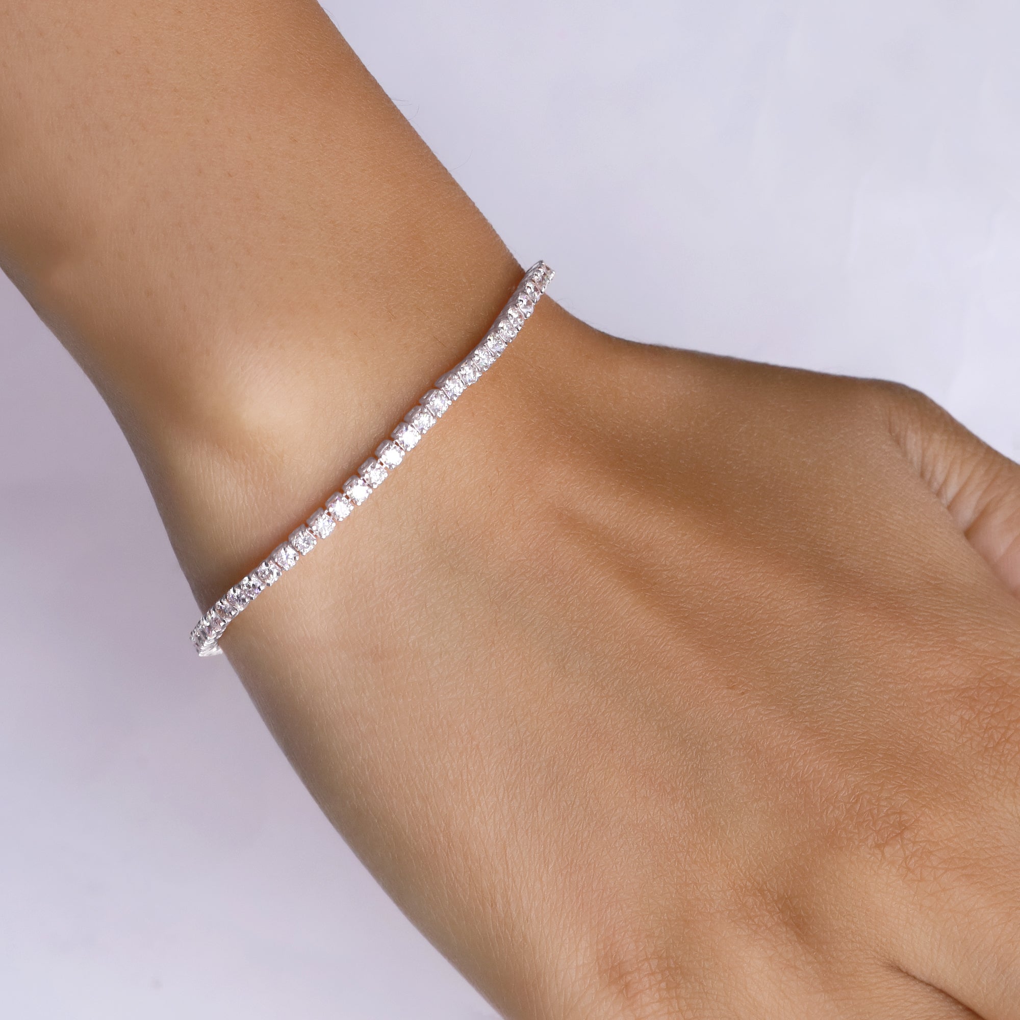 Tennis Bracelet For Women Round Cut Lab Grown Diamond Bracelet Gift For Her