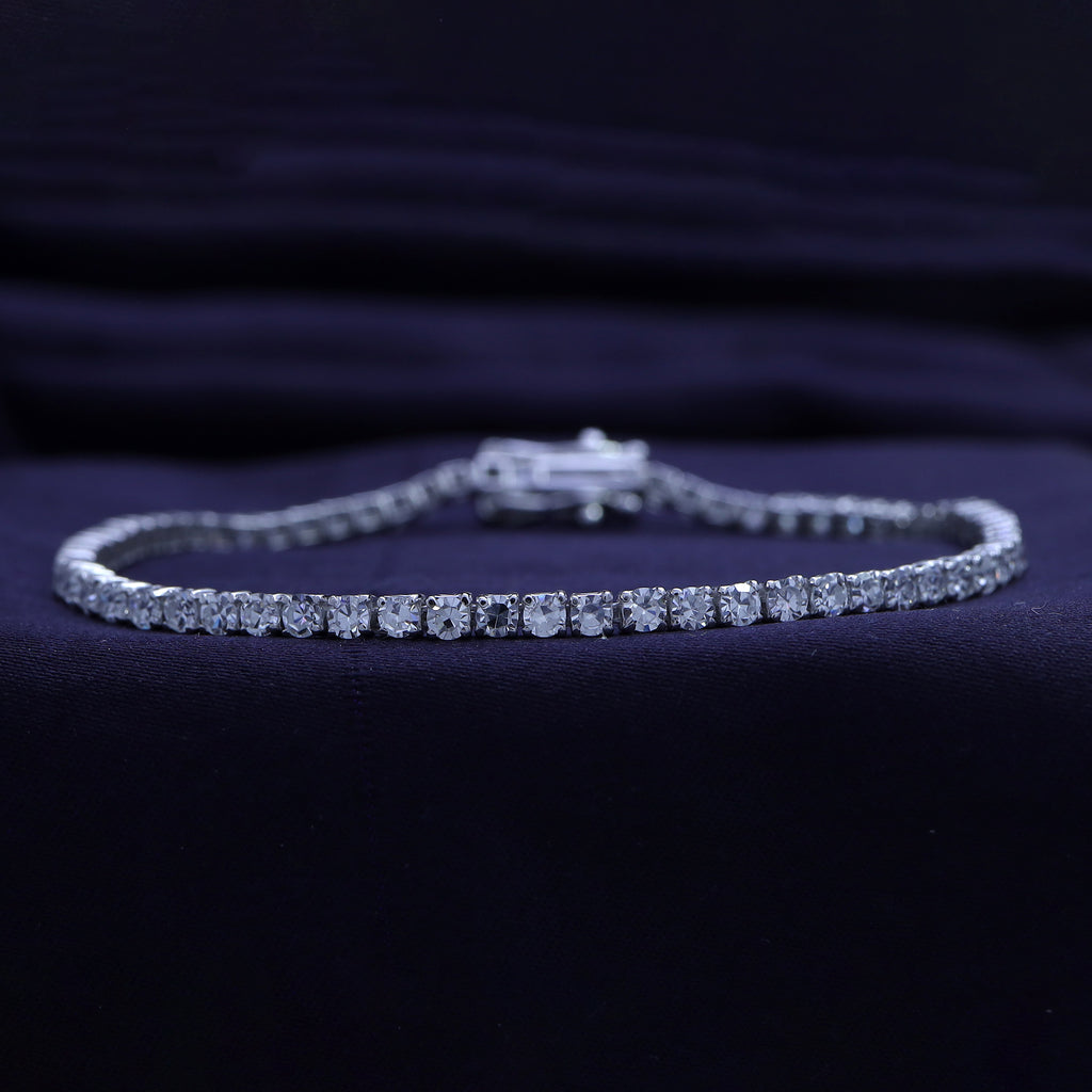 Tennis Bracelet For Women Round Cut Lab Grown Diamond Bracelet Gift For Her
