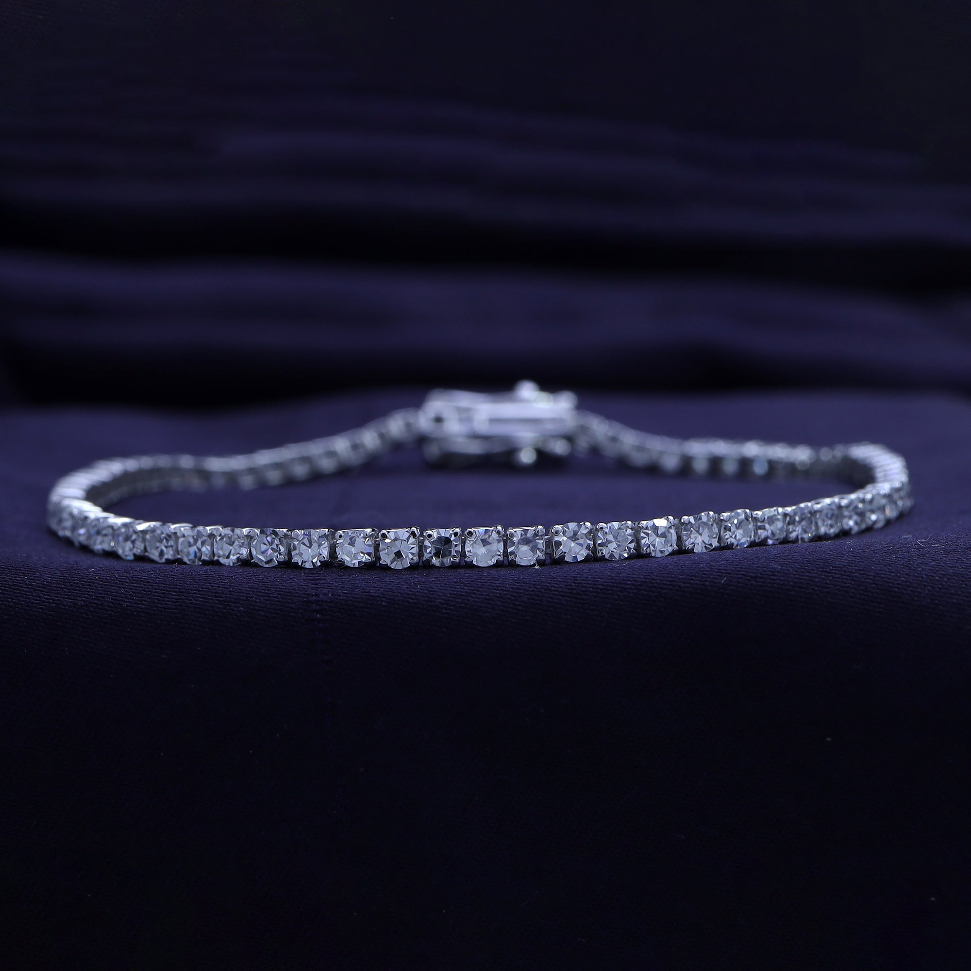 Tennis Bracelet For Women Round Cut Lab Grown Diamond Bracelet Gift For Her