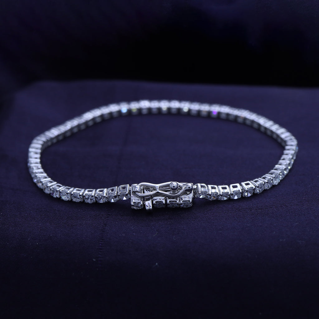 Tennis Bracelet For Women Round Cut Lab Grown Diamond Bracelet Gift For Her