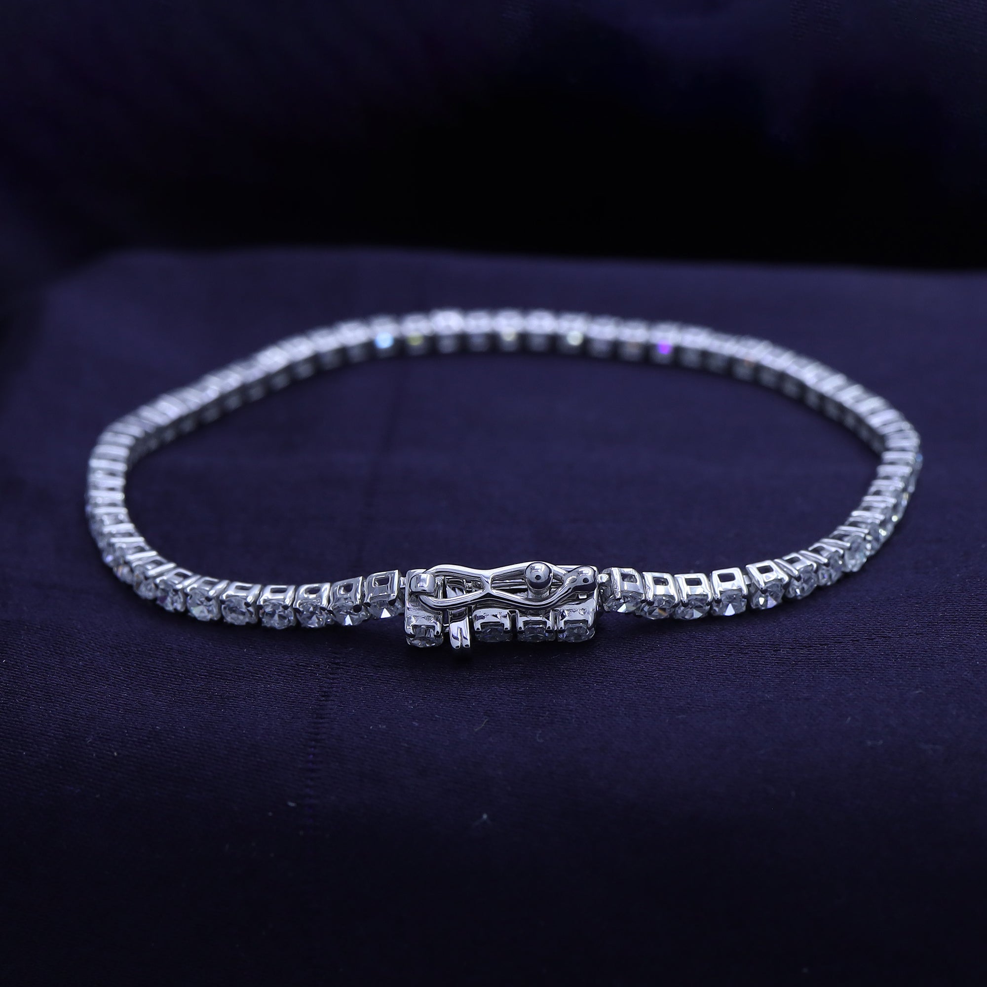 Tennis Bracelet For Women Round Cut Lab Grown Diamond Bracelet Gift For Her