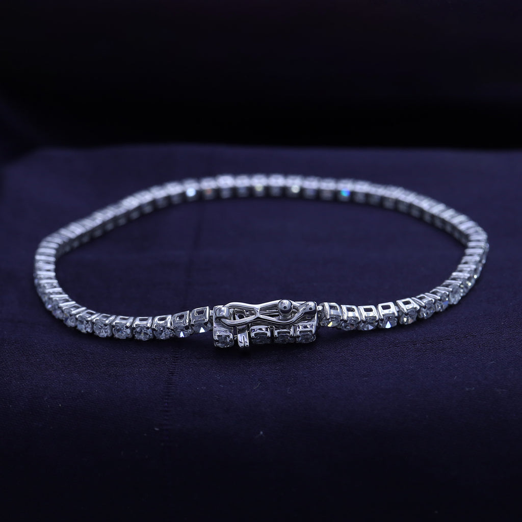 Tennis Bracelet For Women Round Cut Lab Grown Diamond Bracelet Gift For Her