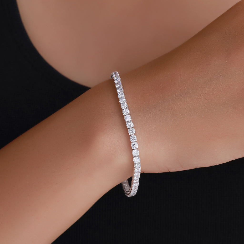 Tennis Bracelet For Women Round Cut Lab Grown Diamond Bracelet Gift For Her