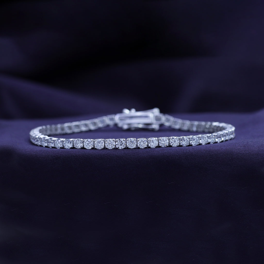 Tennis Bracelet For Women Round Cut Lab Grown Diamond Bracelet Gift For Her