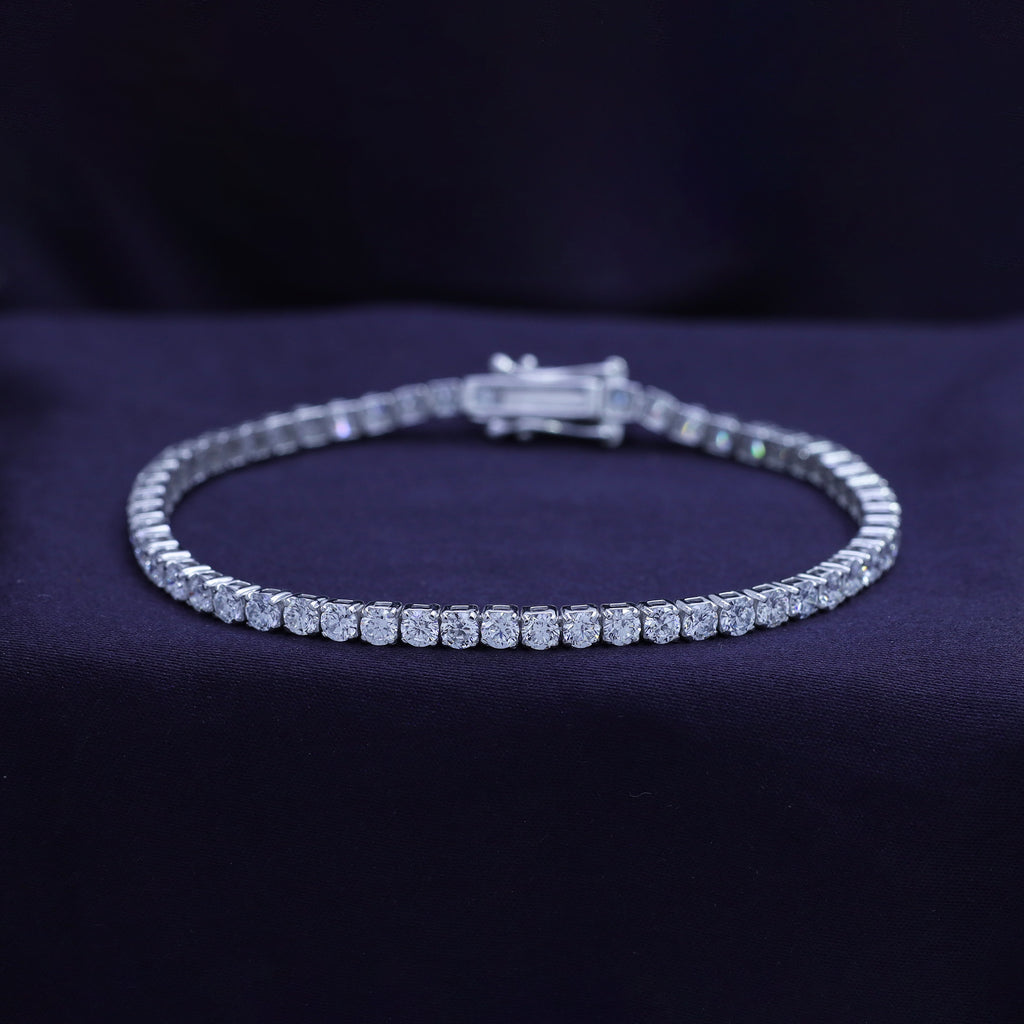 Tennis Bracelet For Women Round Cut Lab Grown Diamond Bracelet Gift For Her