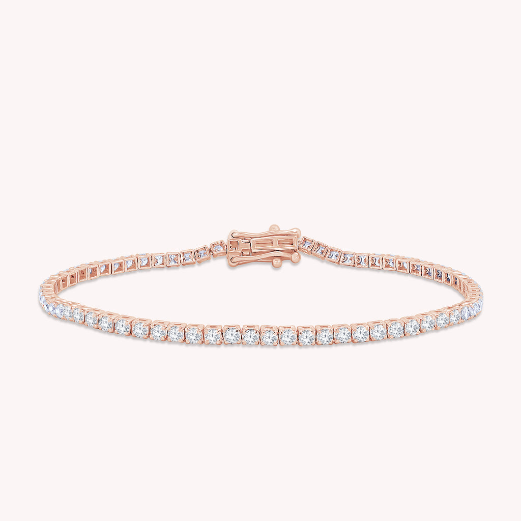 Tennis Bracelet For Women Round Cut Lab Grown Diamond Bracelet Gift For Her