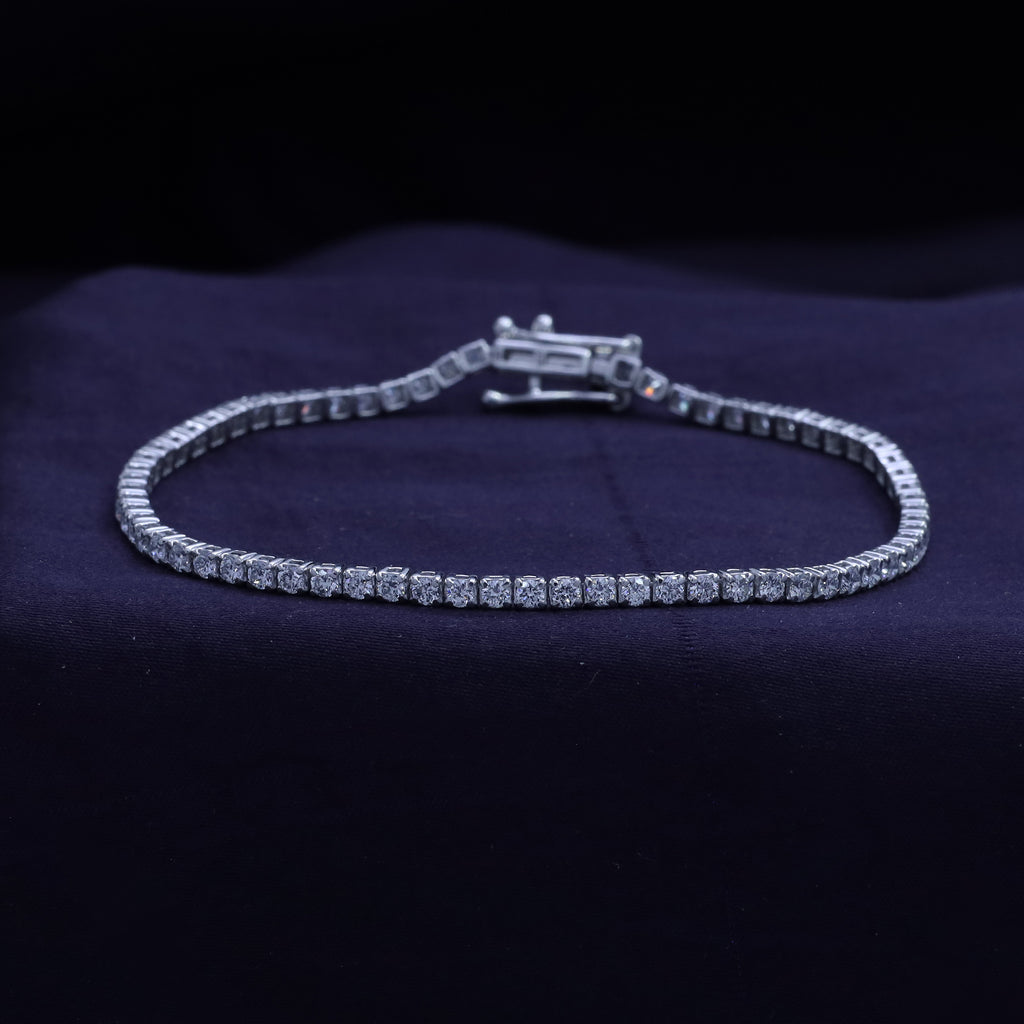 Tennis Bracelet For Women Round Cut Lab Grown Diamond Bracelet Gift For Her
