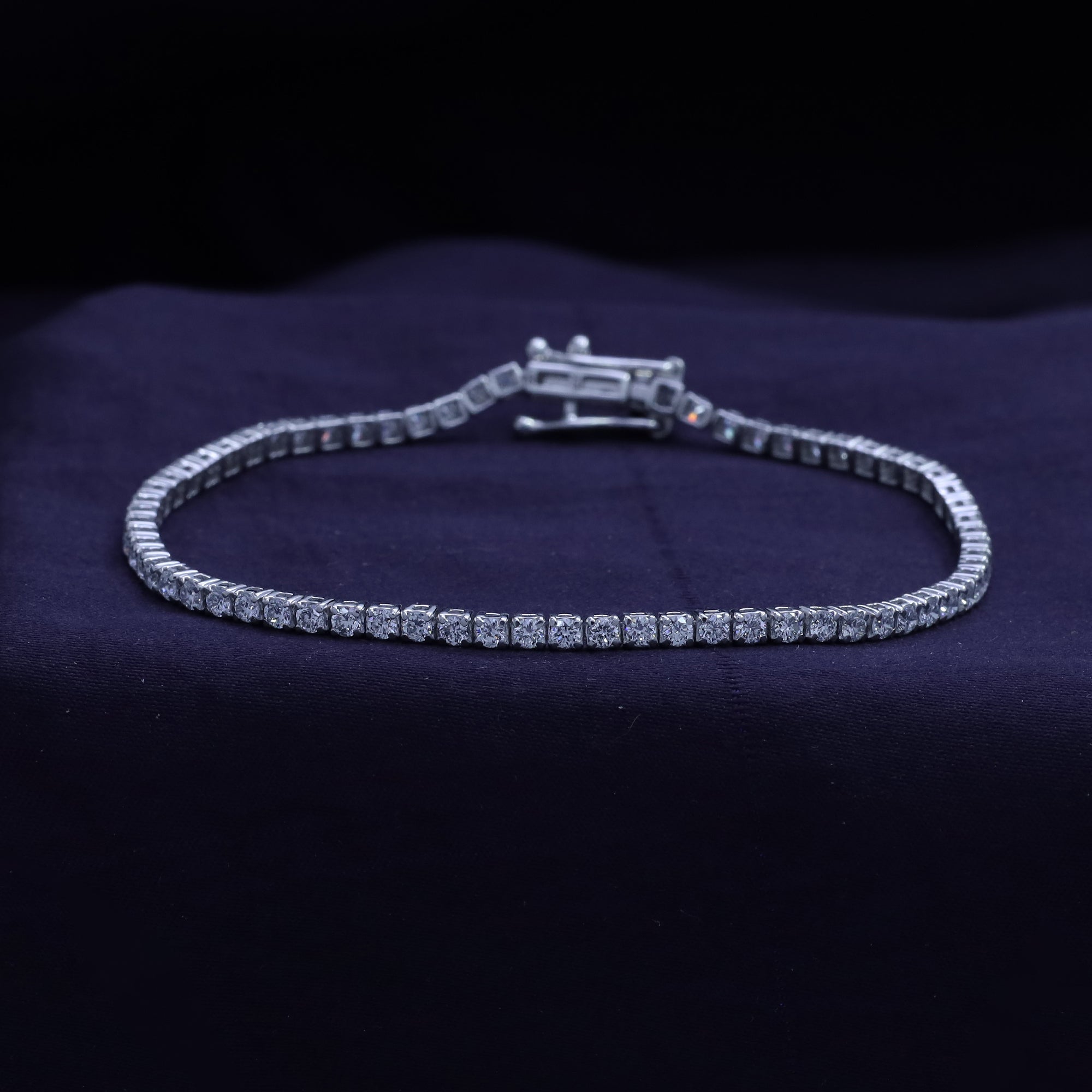 Tennis Bracelet For Women Round Cut Lab Grown Diamond Bracelet Gift For Her