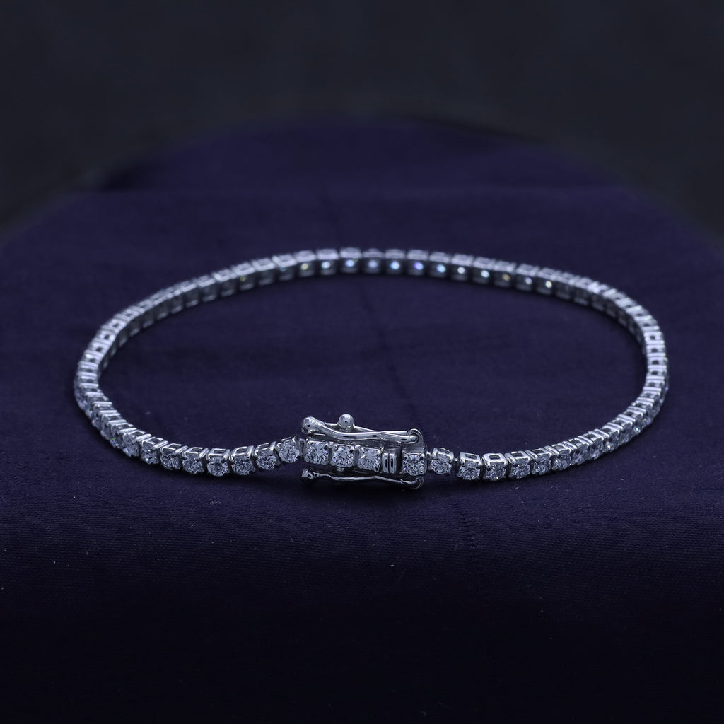 Tennis Bracelet For Women Round Cut Lab Grown Diamond Bracelet Gift For Her
