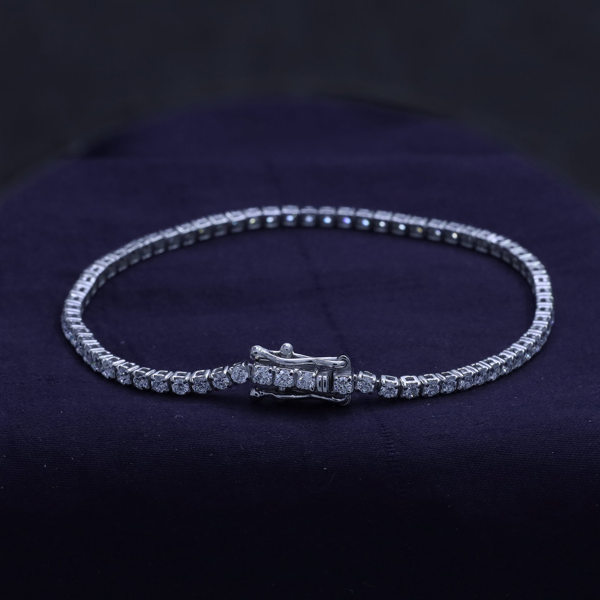 Tennis Bracelet For Women Round Cut Lab Grown Diamond Bracelet Gift For Her