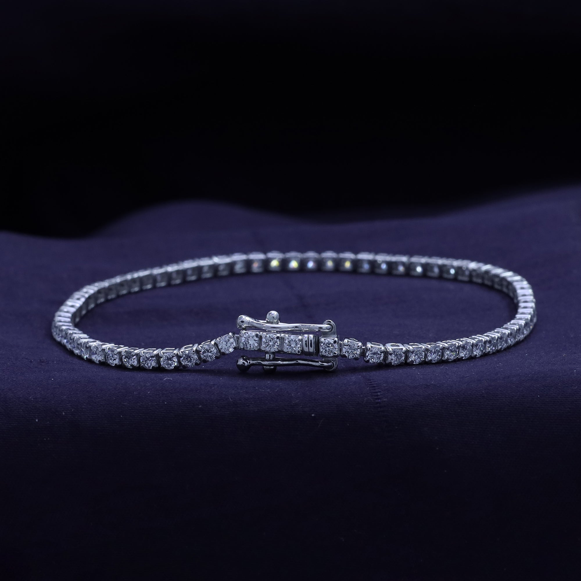 Tennis Bracelet For Women Round Cut Lab Grown Diamond Bracelet Gift For Her