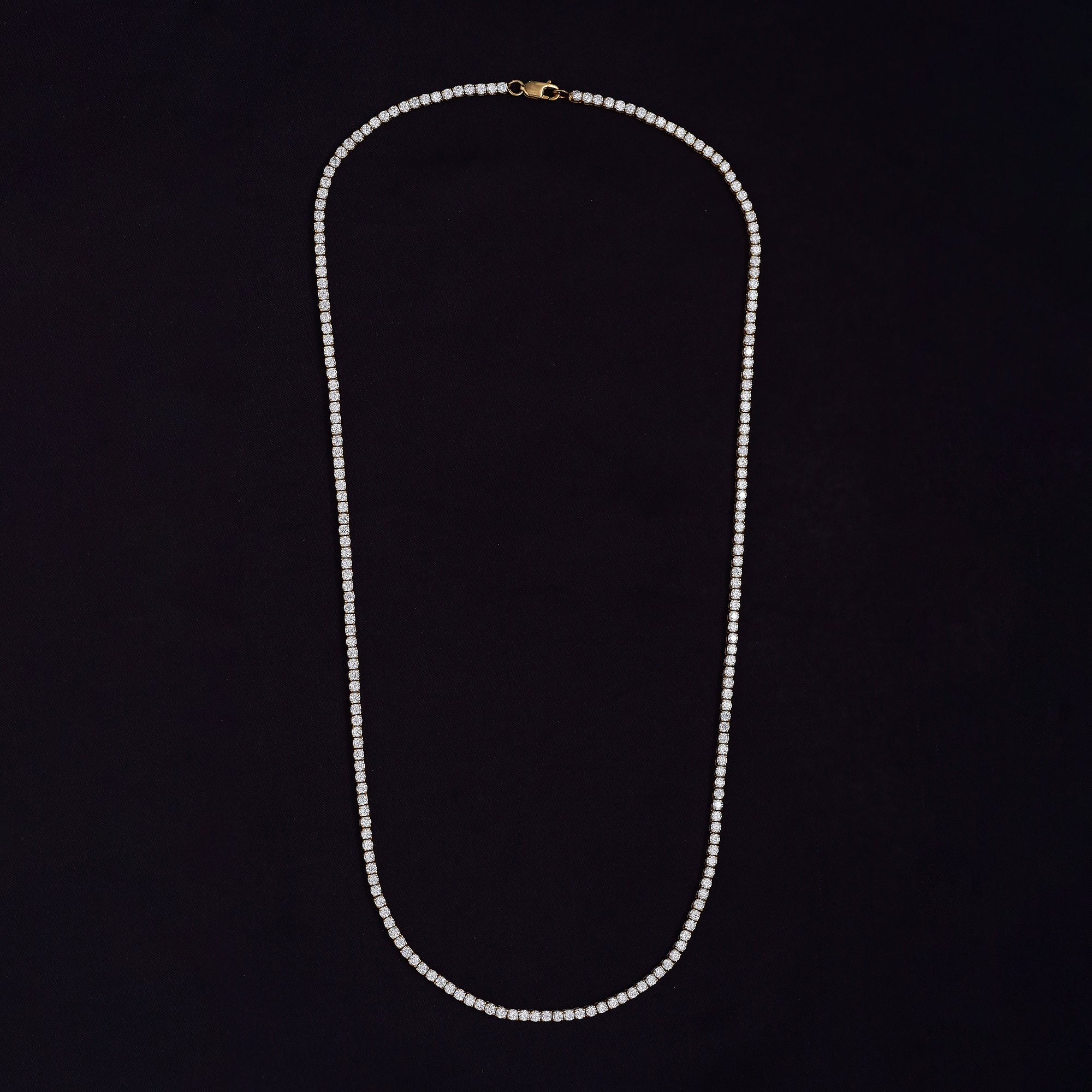 Tennis Necklace For Women Round Cut Lab Grown Diamond Necklace