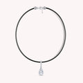 Lab Grown Diamond Georgian Leather Cord Pendant Necklace