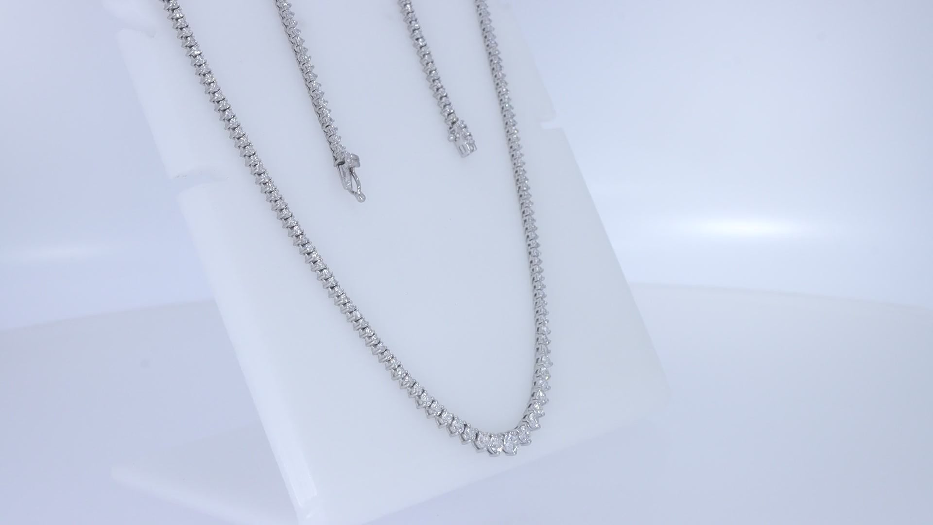 Tennis Necklace For Women Round Cut Lab Grown Diamond Necklace Gift for Her