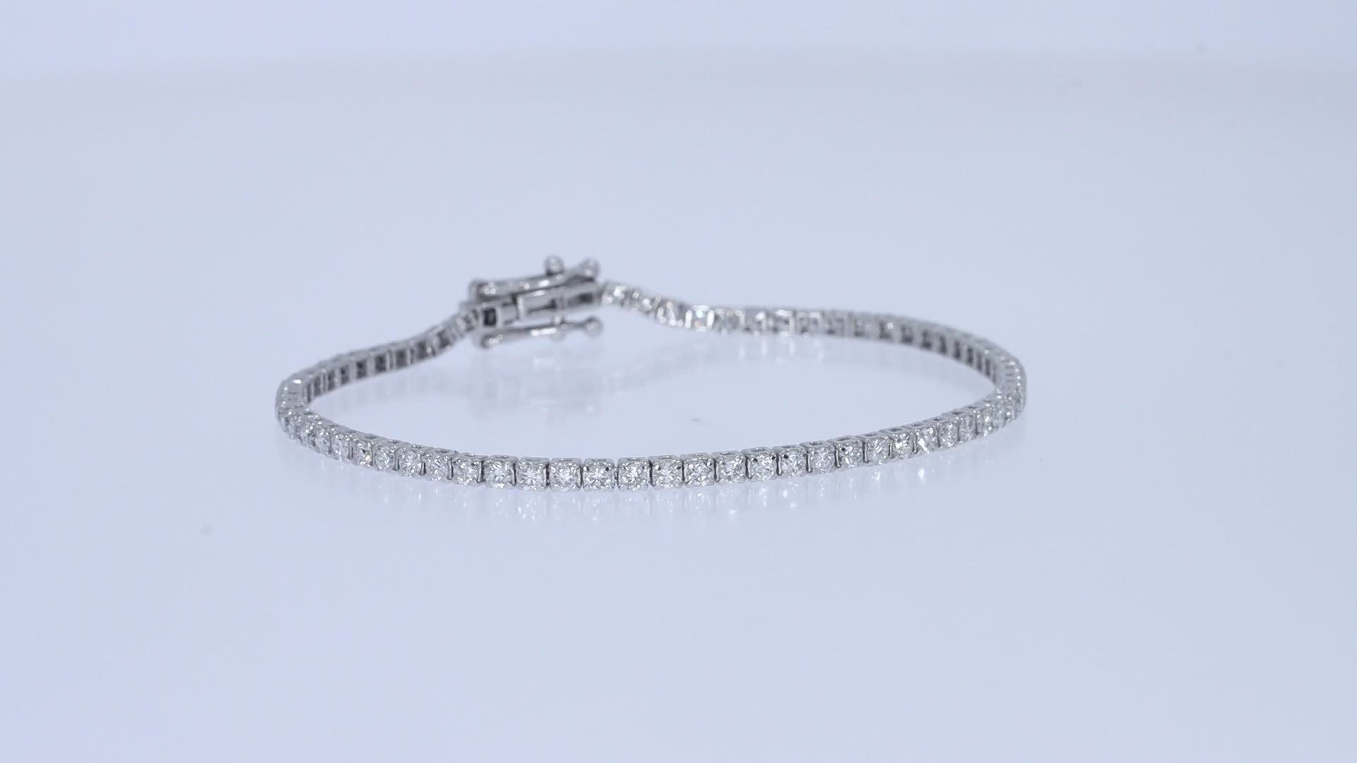 Tennis Bracelet For Women Round Cut Lab Grown Diamond Bracelet Gift For Her