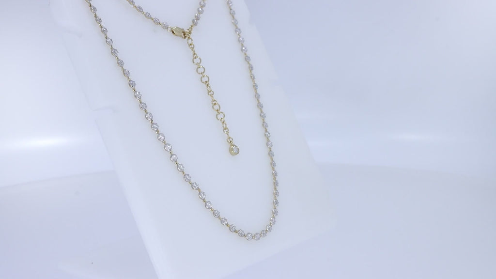 Georgian Necklace for Women Round Cut Lab Grown Diamond Necklace