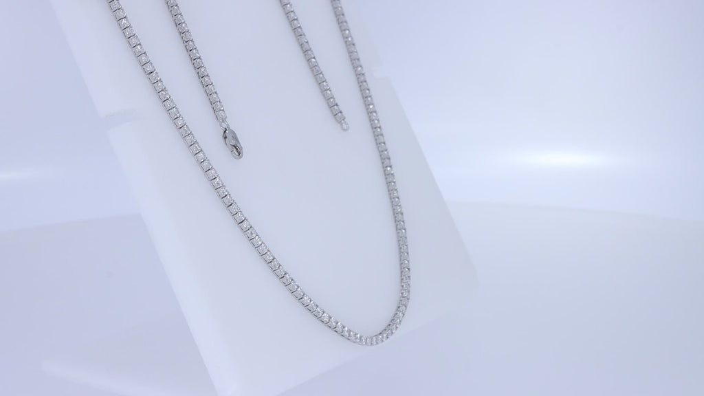 Tennis Necklace For Women Round Cut Lab Grown Diamond Necklace
