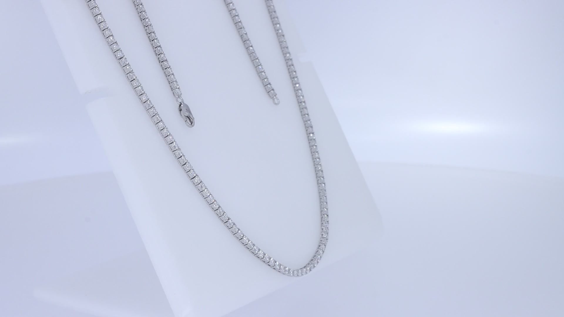 Tennis Necklace For Women Round Cut Lab Grown Diamond Necklace
