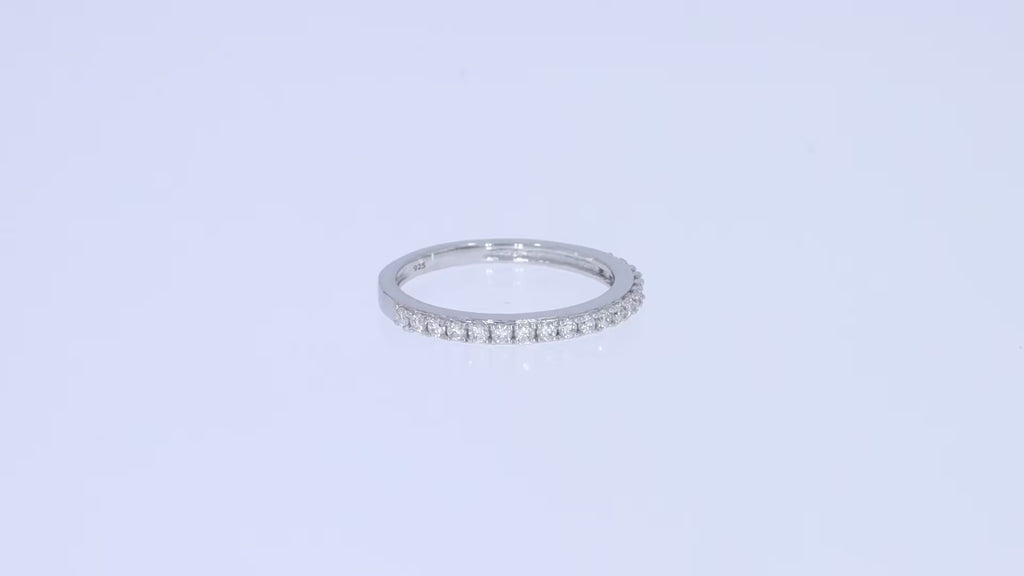 Lab Grown Diamond Half Eternity Wedding Anniversary Band Ring