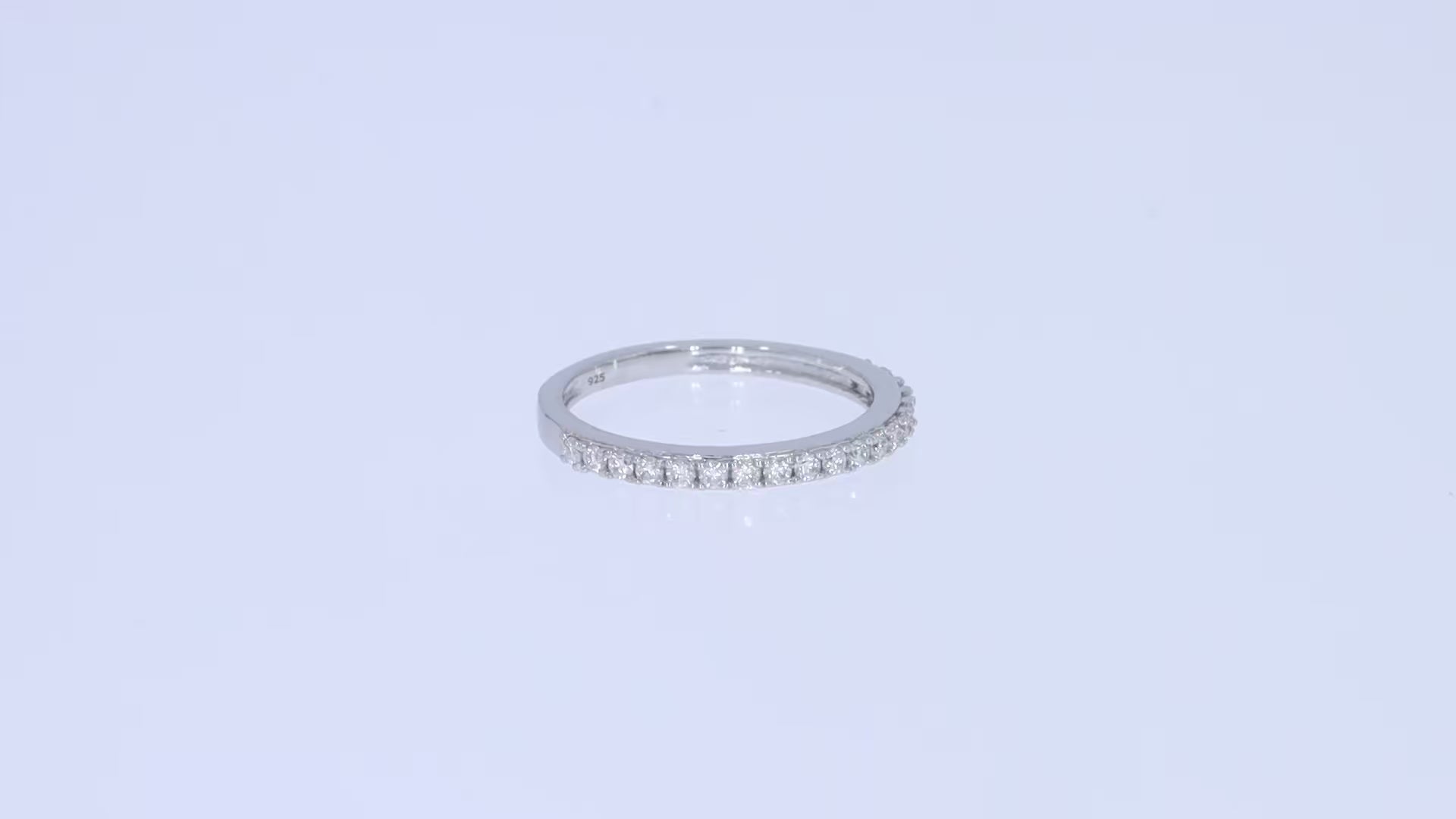 Lab Grown Diamond Half Eternity Wedding Anniversary Band Ring