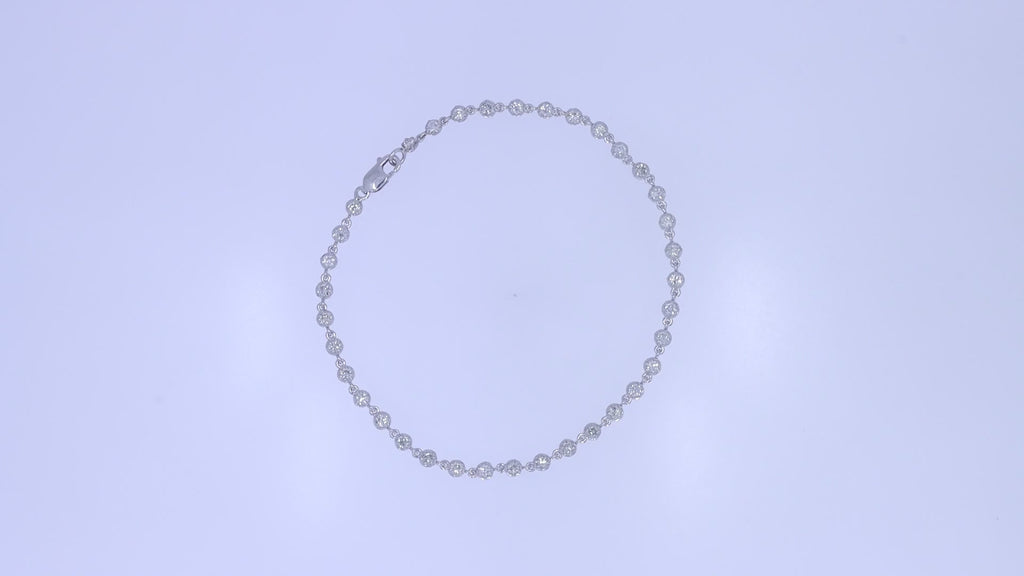 Lab Grown Diamond Georgian Tennis Bracelet